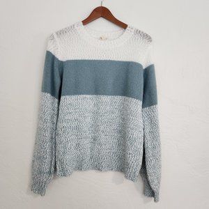 Teal Striped Sweater